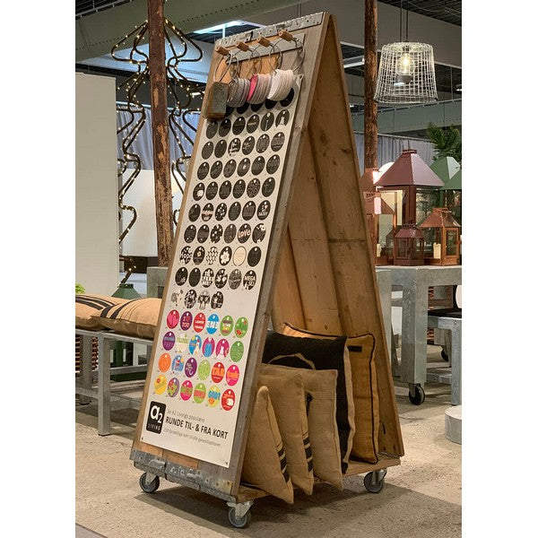 Hightower Street Menu Skilt m Hjul (H: 180-190) B80xH180-190xD57 cm