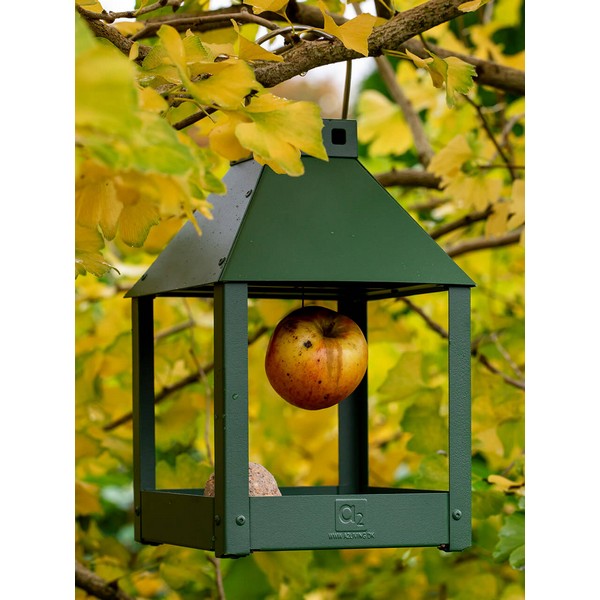 Olivengrøn Mini Quadro Birdy Eat Foderbræt L17xB17xH27 cm