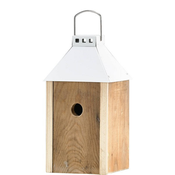 Hvid Mini Birdy Sleep Fuglehus (genb træ) L17xB17xH33,5 cm