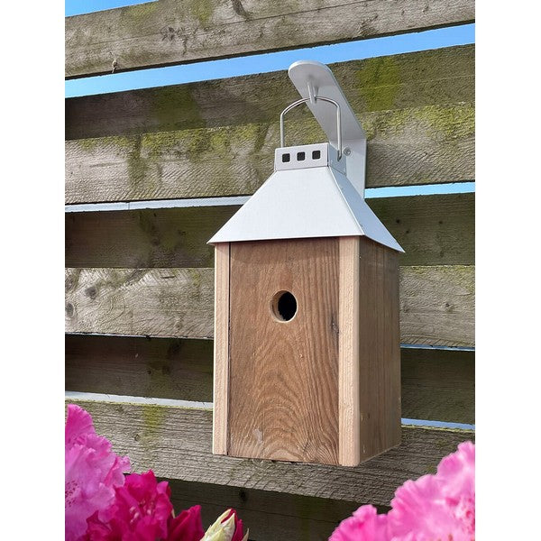 Hvid Mini Birdy Sleep Fuglehus (genb træ) L17xB17xH33,5 cm
