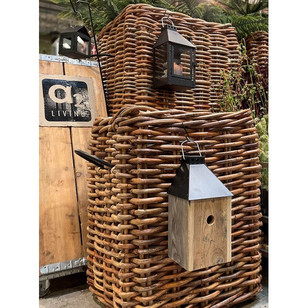 Sort Mini Birdy Sleep Wall Fuglehus (genb træ) L17xB17xH36,5 cm