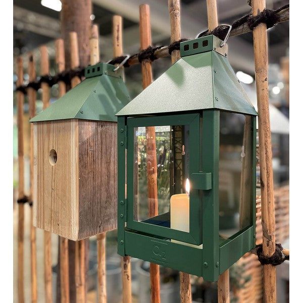 Olivengrøn Mini Birdy Sleep Wall Fuglehus (genb træ) L17xB17xH36,5 cm