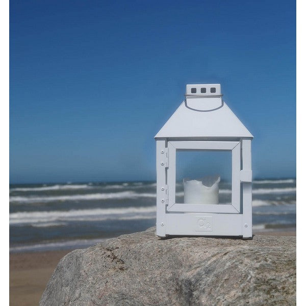 Hvid Mini Quadro Lanterne L17xB17xH27,5 cm