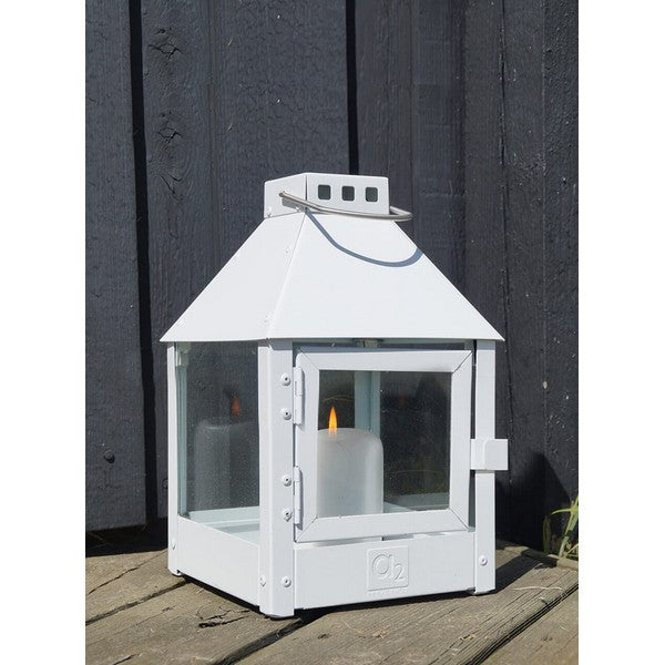 Hvid Mini Quadro Lanterne L17xB17xH27,5 cm