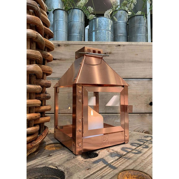 Kobber Mini Quadro Lanterne L17xB17xH27,5 cm