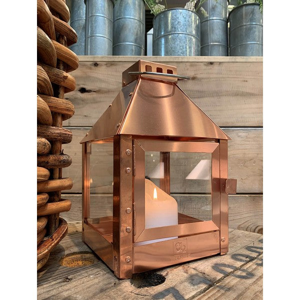 Kobber Mini Quadro Lanterne L17xB17xH27,5 cm