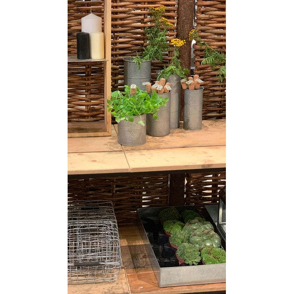 Galvaniseret Rektangulær Plantebakke (sæt m/3 stk/3 str) L56,5-58,5xB32-34 x H10 cm