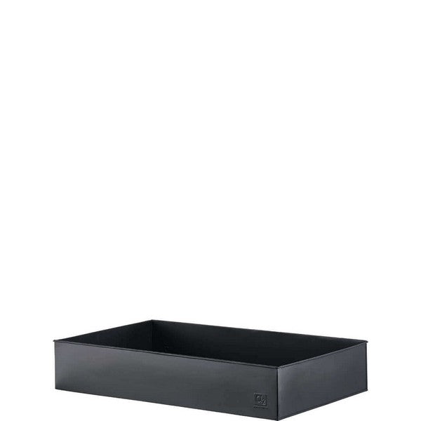 Sort Rektangulær Plantebakke (sæt m/3 stk/3 str) L56,5-58,5xB32-34 x H10 cm