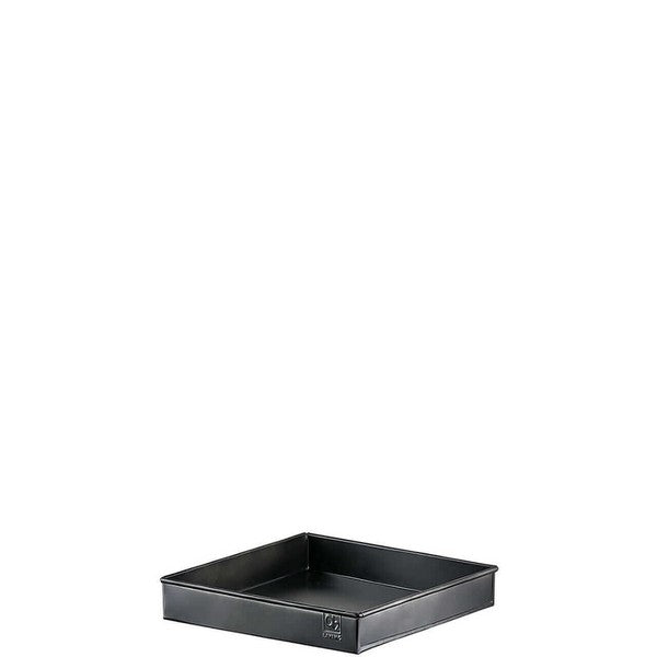 Sort Mini Firkantet Bundbakke (t/Rattankurv) L30xB30xH4 cm