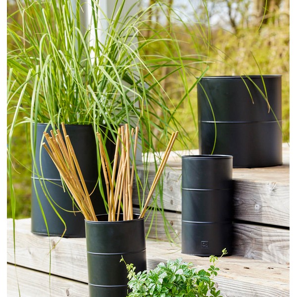 Sort Blomsterspand (sæt m/2 stk/2 str) Ø27-29xH28-35 cm