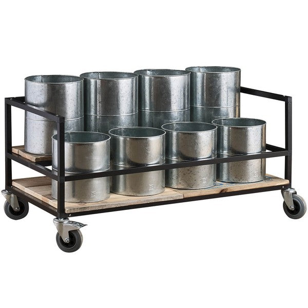 Sort Blomsterspand (sæt m/2 stk/2 str) Ø27-29xH28-35 cm