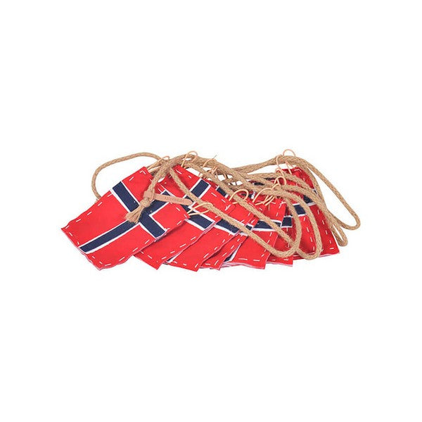 Mini Flag Wire Norge (8 flag) L14,5xB11xH300 cm