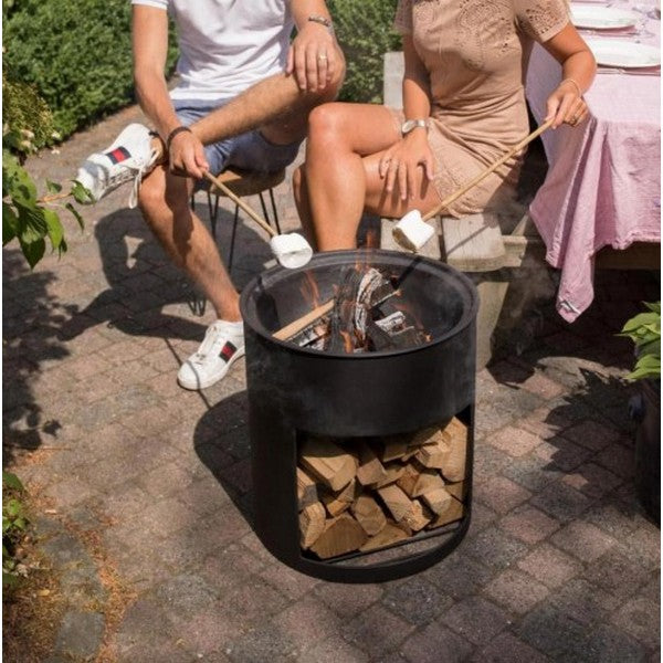 Transportal brændetønde med grill Ø45