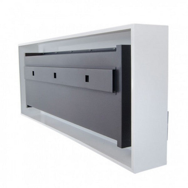 Stor biopejs til væggen hvid 136x54x19,8 cm 3 x 1,5L