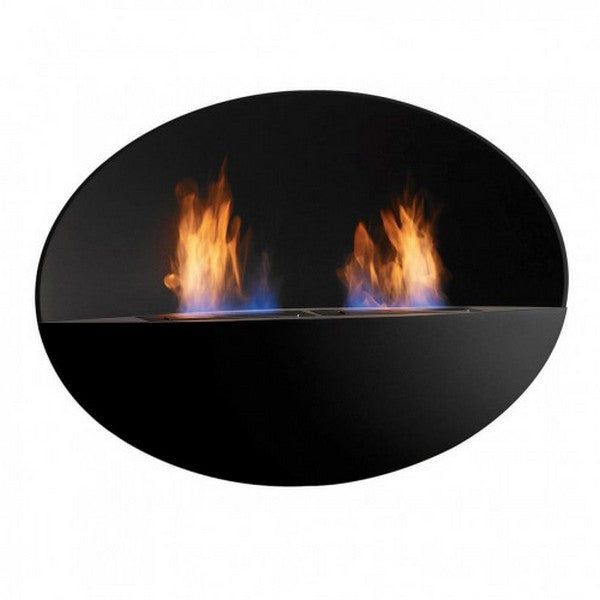 Prometheus OB sort - væghængt biopejs 115 cm 2x2L