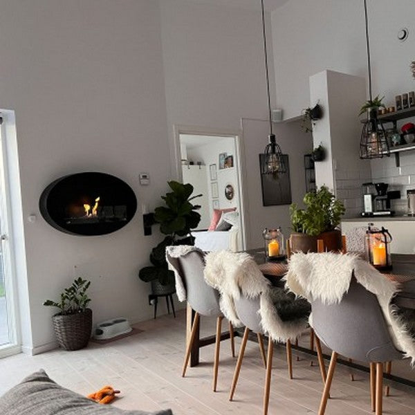 Maryland oval væghængt biopejs 90x13 cm 3L