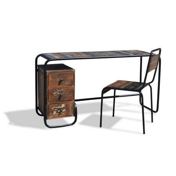 Skrivebord Christiania hip i genbrugstræ 140x45x74 cm