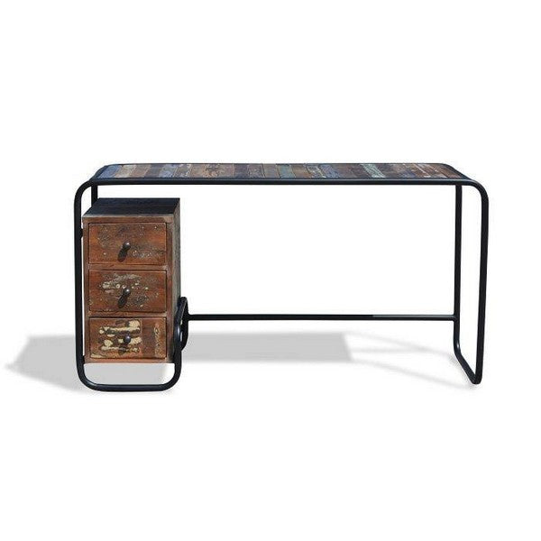 Skrivebord Christiania hip i genbrugstræ 140x45x74 cm