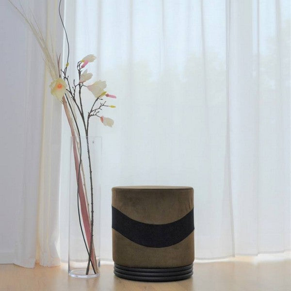 Ekko Puff - brun og sort E2 model 45X45x50 cm