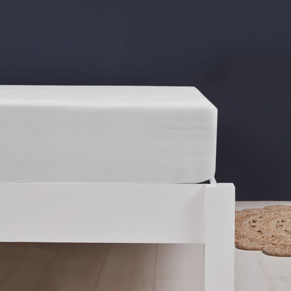 By Skagen faconlagen bomuldssatin økologisk 90x200x30 cm hvid