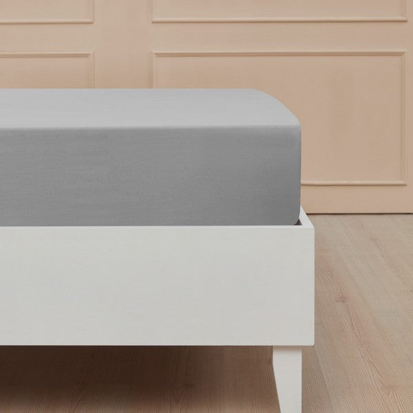 By Skagen faconlagen bomuldssatin 90x200x30 cm lysegrå