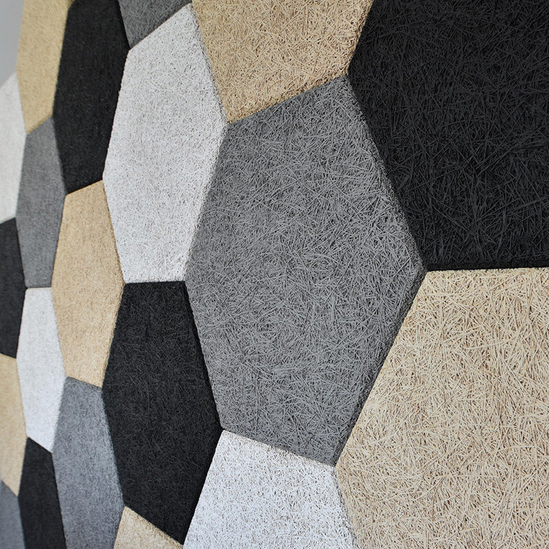 FibroTech Hexagon træbeton grå 18 stk/kasse 289x250x25 mm