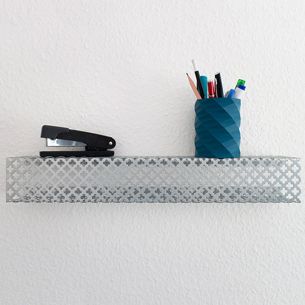 Hylde firkantet stål kløverblad 49 cm