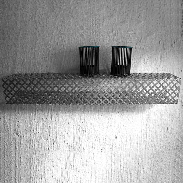 Hylde firkantet stål kløverblad 49 cm