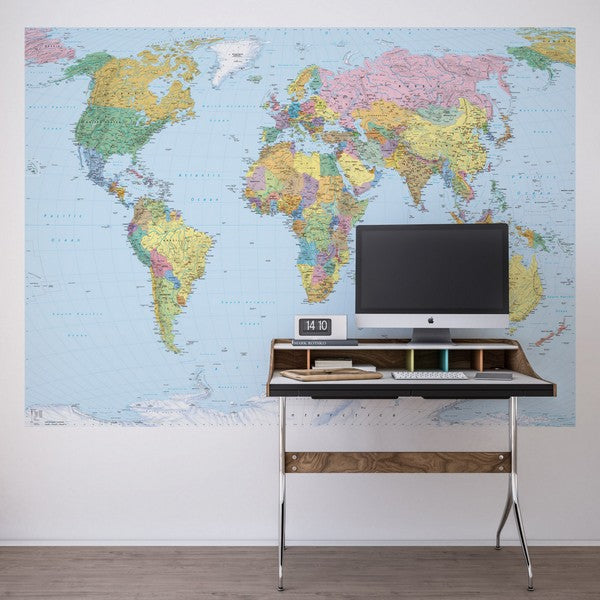 Fototapet World Map 1,84x2,54 meter