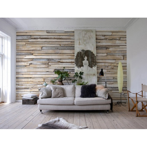 Fototapet Whitewashed Wood 2,54x3,68 meter