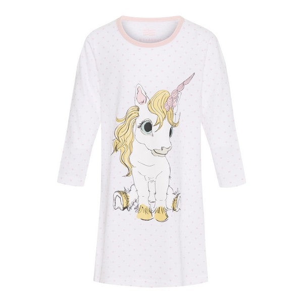 By Skagen natkjole unicorn hvid/lyserød 4 år