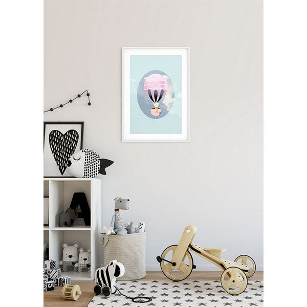 Plakat Glad Ballon Grøn - 50x70 cm