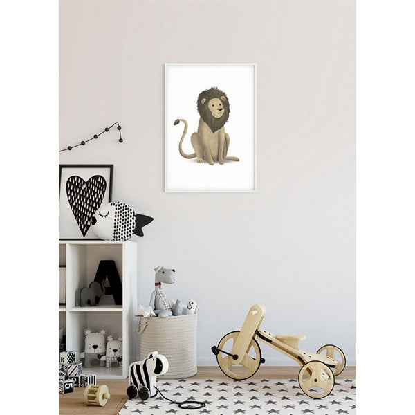 Plakat dyr løve - 40x50 cm