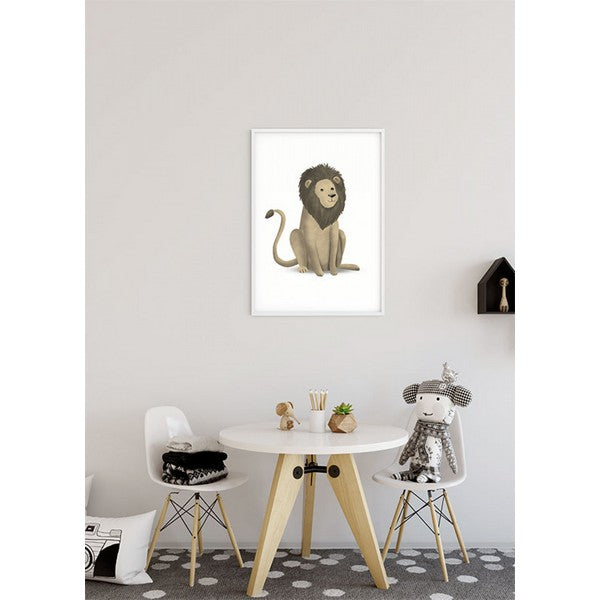 Plakat dyr løve - 40x50 cm