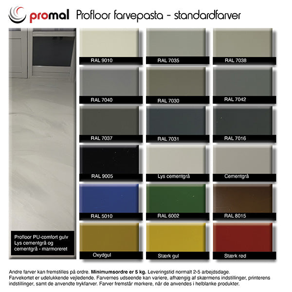 Profloor farvepasta til epoxy 1 kg RAL 9005