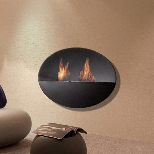 Prometheus OB sort - væghængt biopejs 115 cm 2x2L