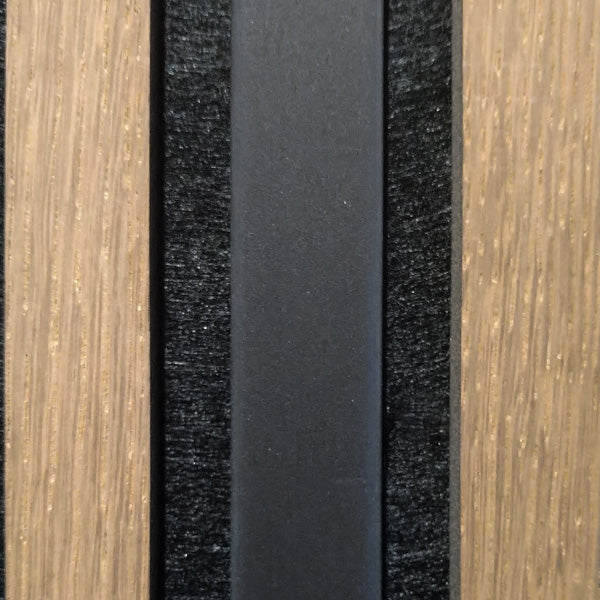 Lines til 25mm akustikpanel Sort zink 200 cm