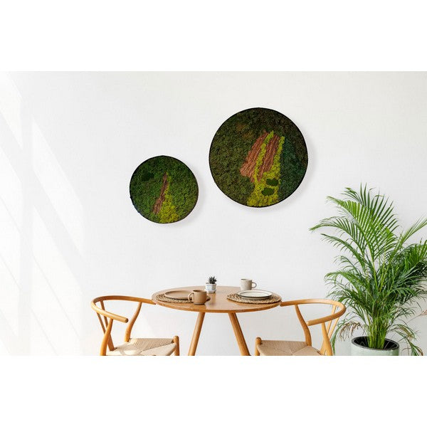 Mosbillede med bark rund 75 cm
