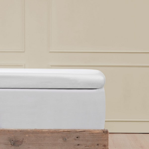 By Skagen toplagen bomuldssatin 90x200x10+10 cm hvid