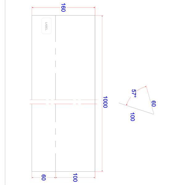 Sneglehegn 100 alu 0,6x60x100x1000 mm