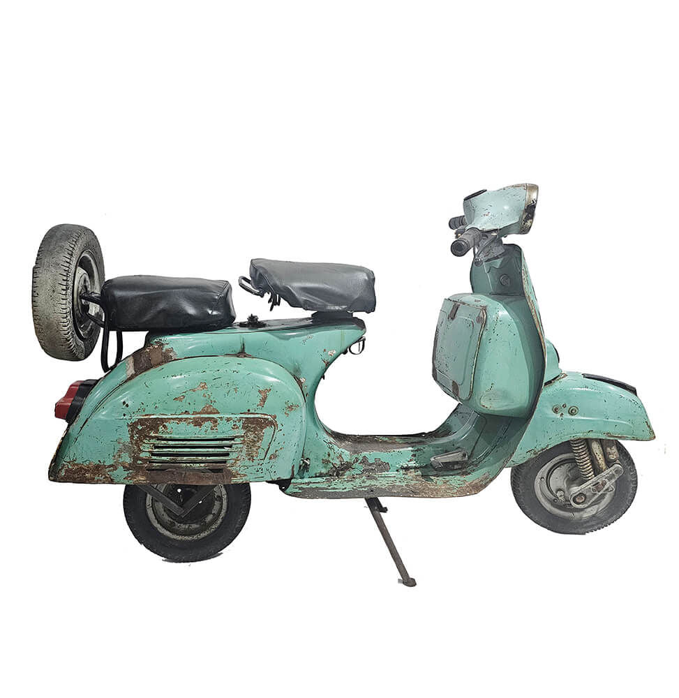 Trademark Living Gammel turkisblå scooter