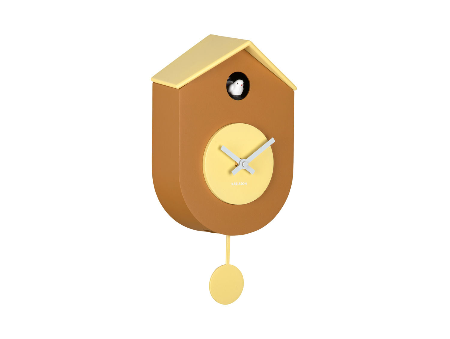Karlsson Wall clock Grato Cuckoo ochre yellow w. soft yellow