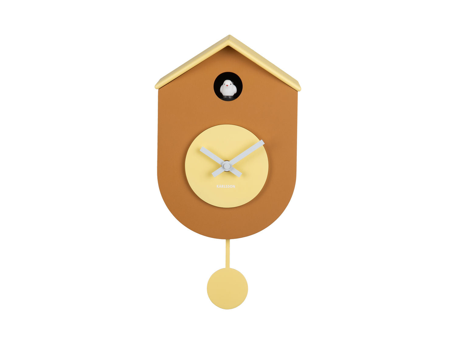 Karlsson Wall clock Grato Cuckoo ochre yellow w. soft yellow