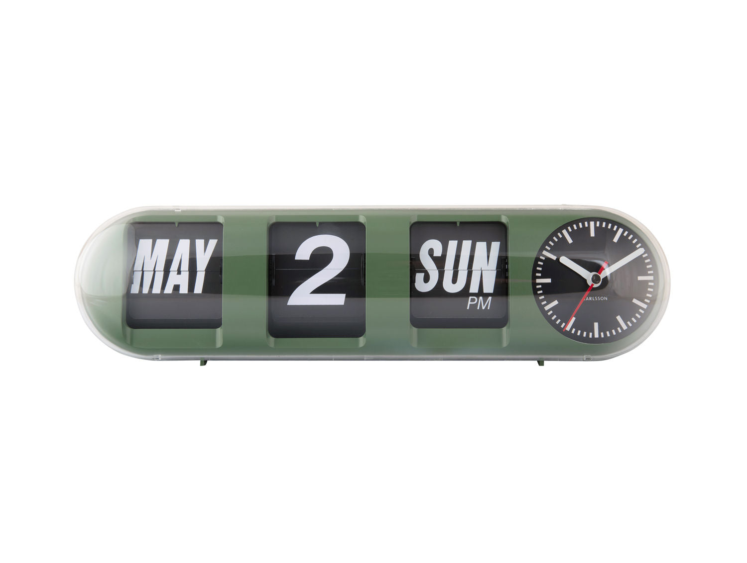 Karlsson Wall clock Tube Flip jungle green