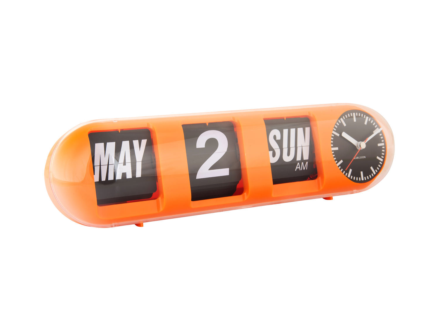 Karlsson Vægur Tube Flip orange