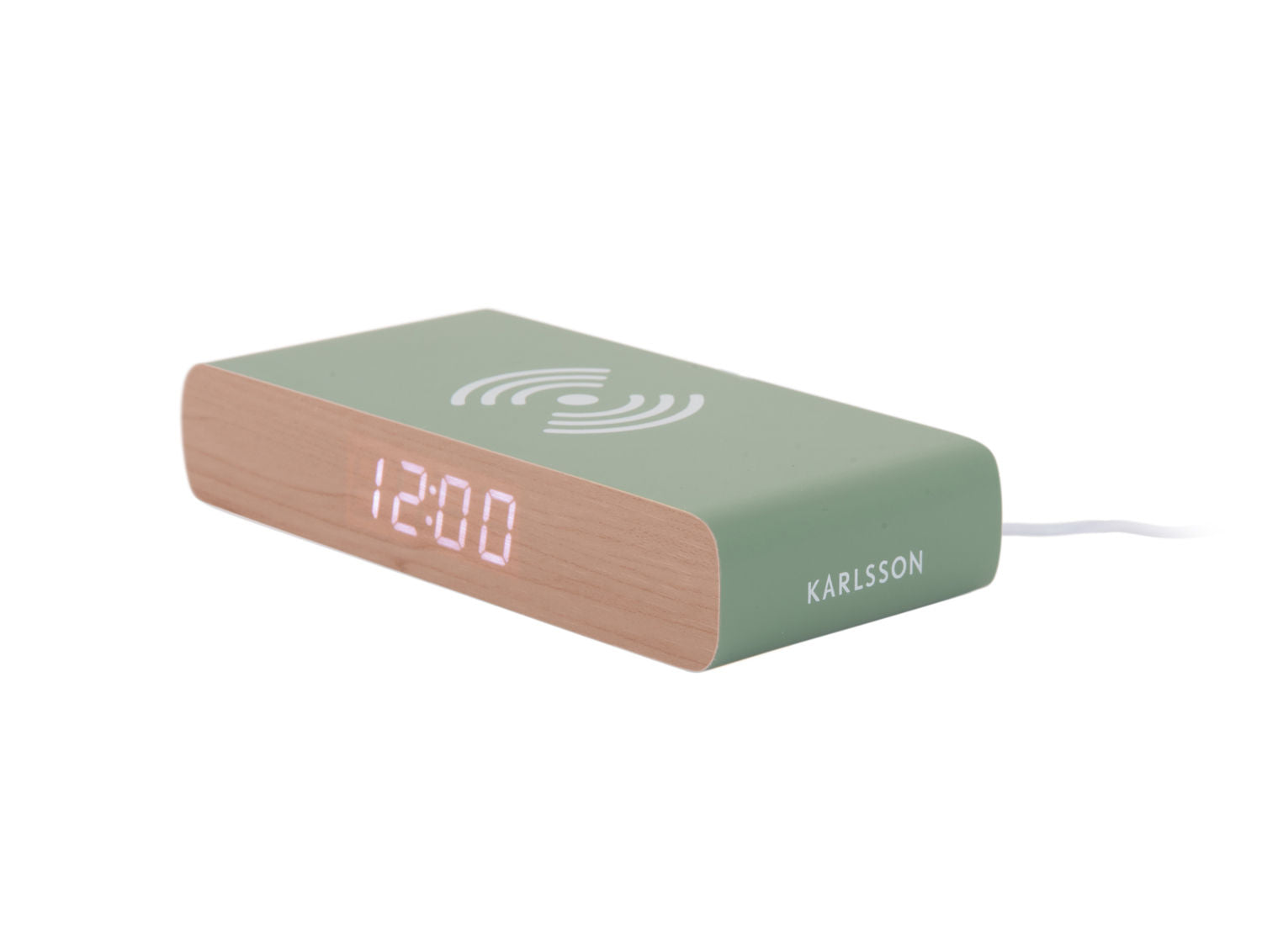 Karlsson Vækkeur Retro Flat LED junglegrøn