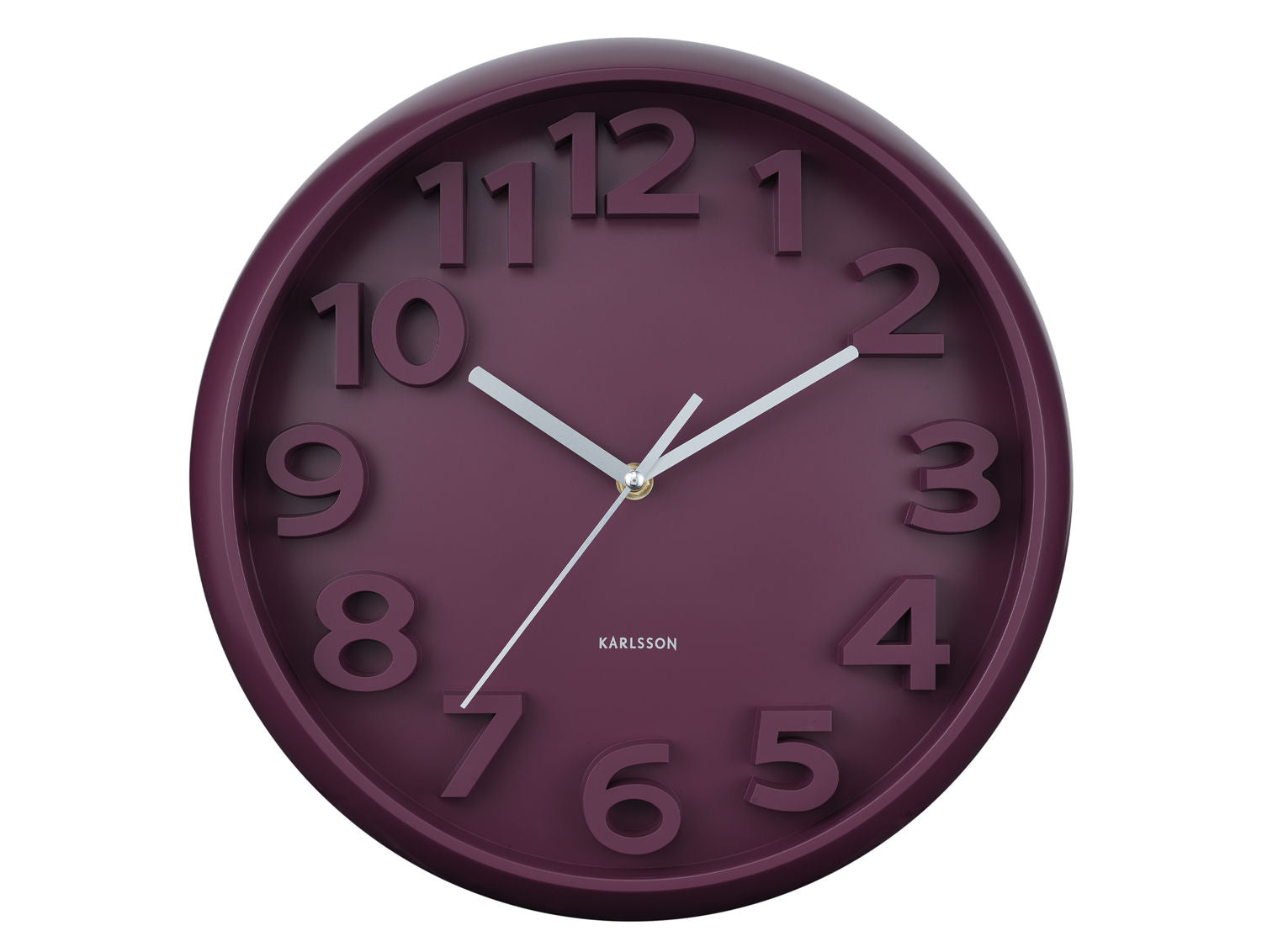 Karlsson Wall clock Elevated Classic Numbers dark mauve