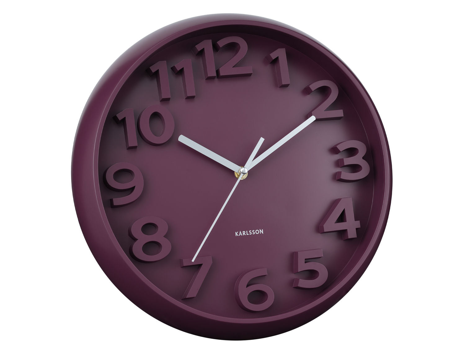 Karlsson Wall clock Elevated Classic Numbers dark mauve