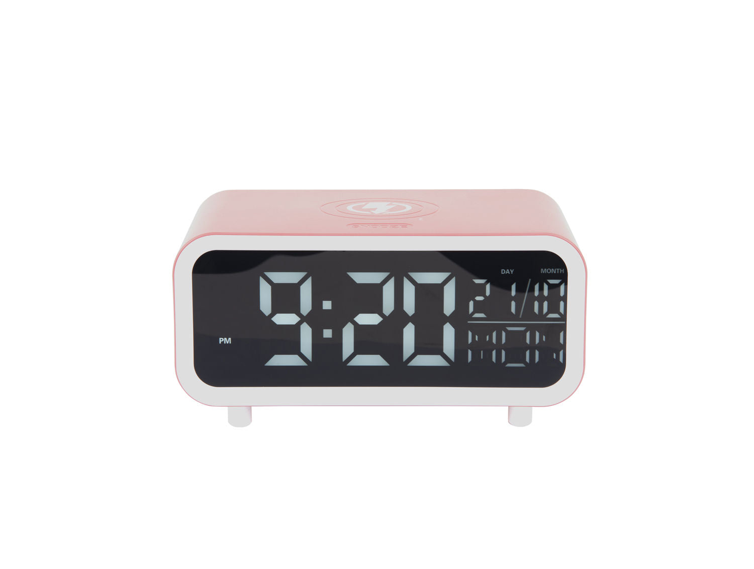 Karlsson Alarm clock Chunky LED w. phone charger rose tan