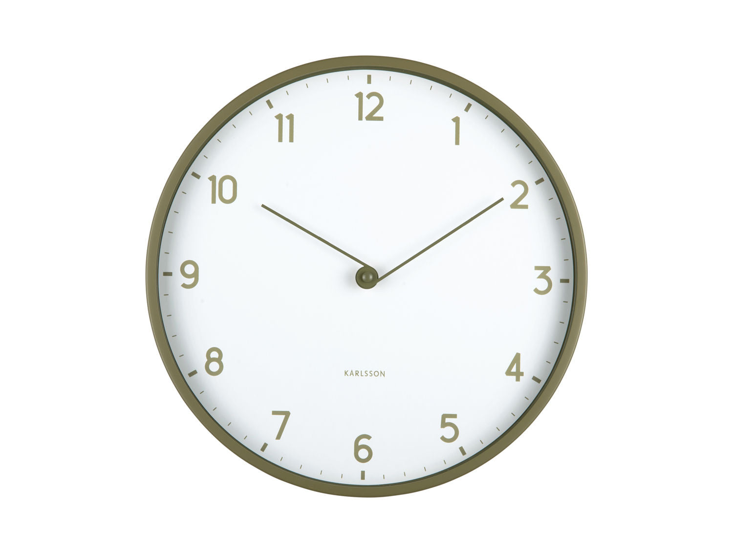 Karlsson Wall clock Sencillez army green